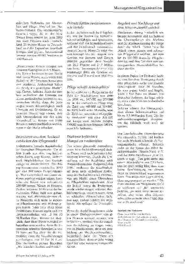 Vorschauseite 3: Wenn alles defizitär wäre, gäbe es nicht über 9 000 Heime
