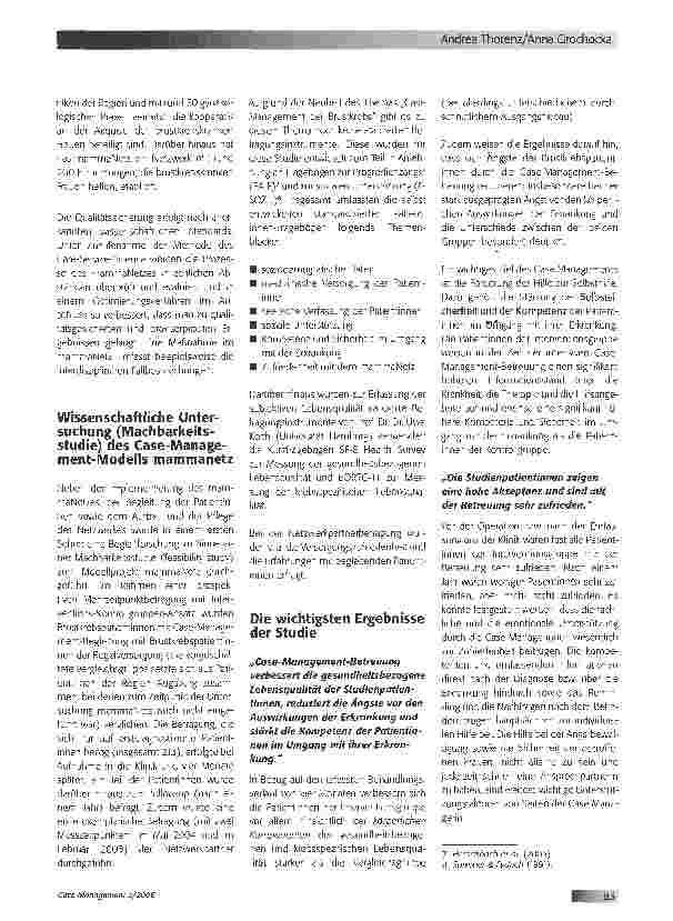 Vorschauseite 3: Case Management für Frauen mit Brustkrebs: Das mammaNetz Augsburg