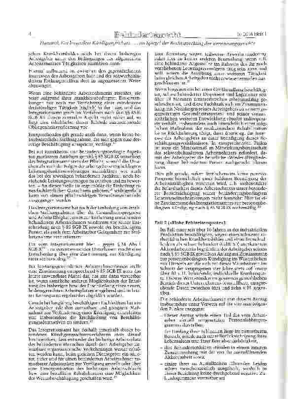 Vorschauseite 4: Der besondere Kündigungsschutz nach den j§ 85 ff. SGBIX im Spiegel der Rechtsprechung der Verwaltungsgerichte