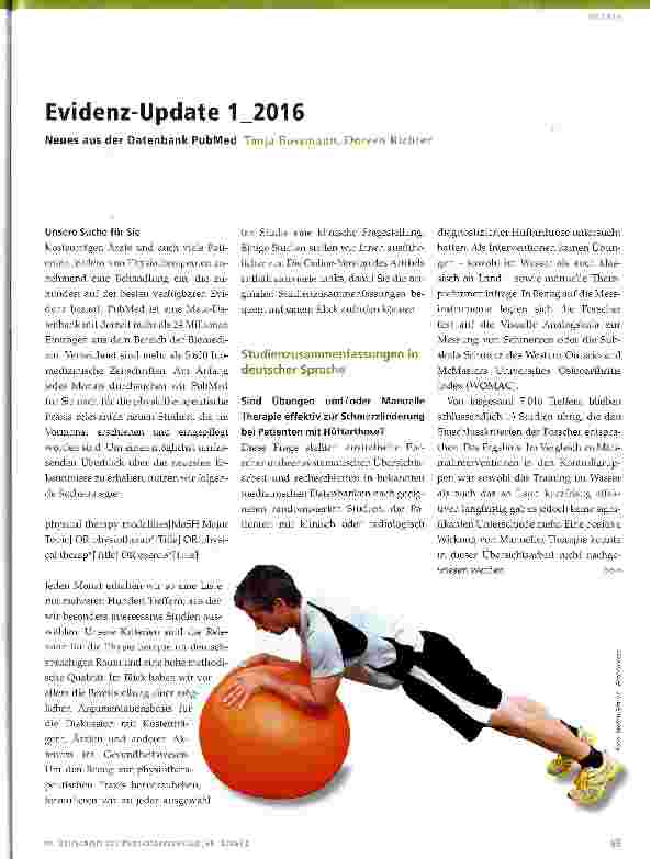 Vorschauseite 1: Evidenz-Update 1_2016