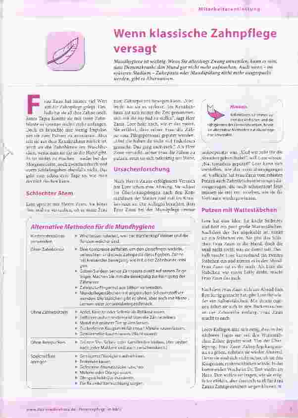 Vorschauseite 1: Wenn klassische Zahnpflege versagt