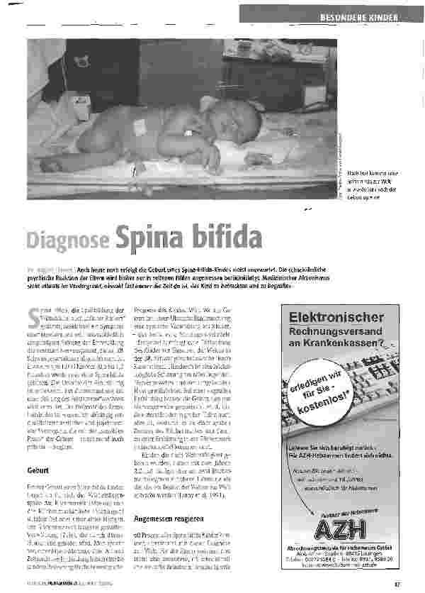 Vorschauseite 1: Diagnose Spina bifida