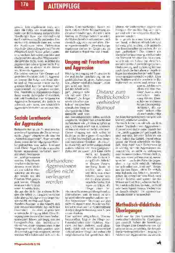 Vorschauseite 3: Sensibilisieren Sie sich für den Umgang mit den eigenen Aggressionen Gewalt in der Pflege
