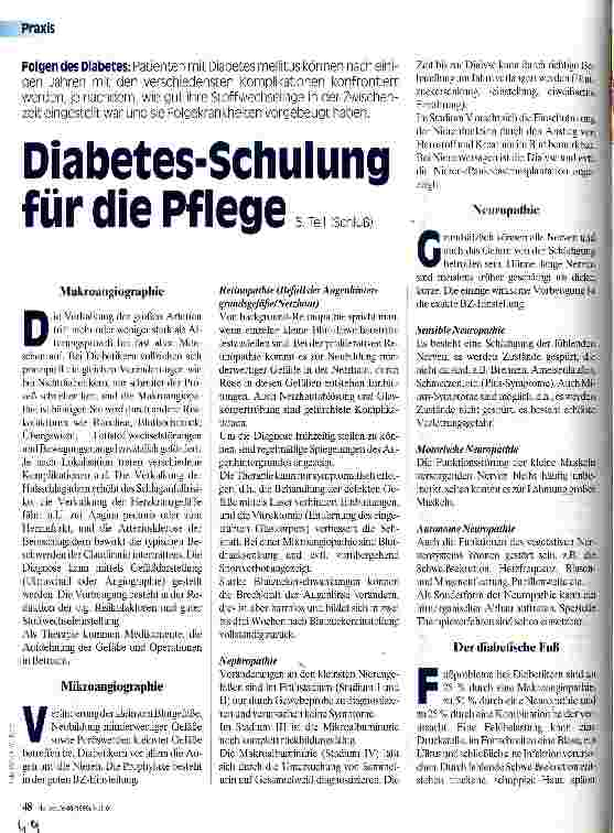 Vorschauseite 1: Diabetes-Schulung für die Pflege 5.Teil