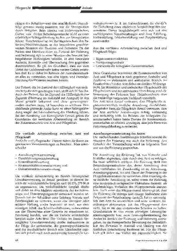 Vorschauseite 2: Gewalt in der Pflege - zivilrechtliche Beurteilung