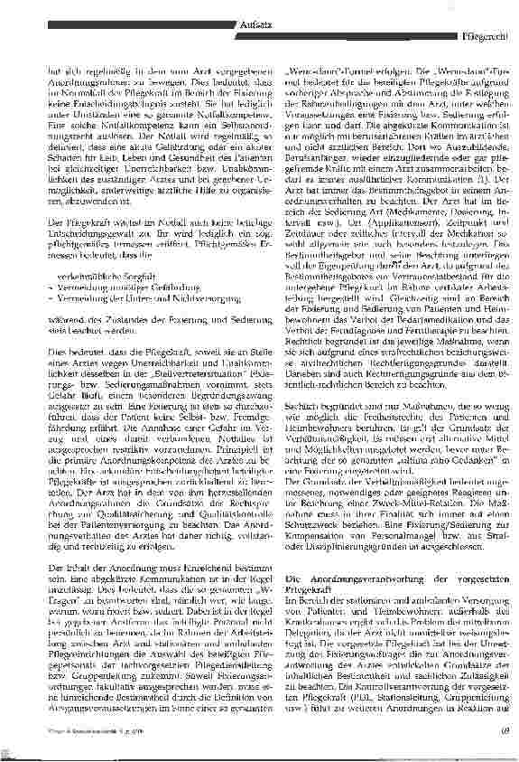 Vorschauseite 3: Gewalt in der Pflege - zivilrechtliche Beurteilung