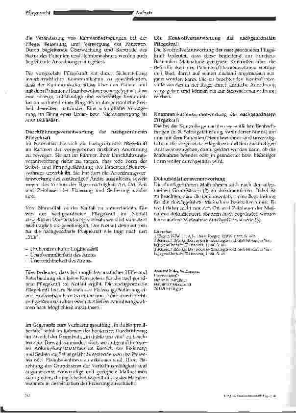 Vorschauseite 4: Gewalt in der Pflege - zivilrechtliche Beurteilung