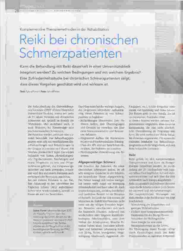 Vorschauseite 1: Reiki bei chronischen Schmerzpatienten