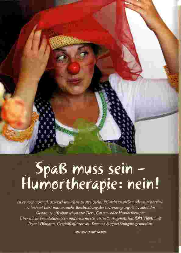 Vorschauseite 1: Spaß muß sein- Humortherapie rein!
