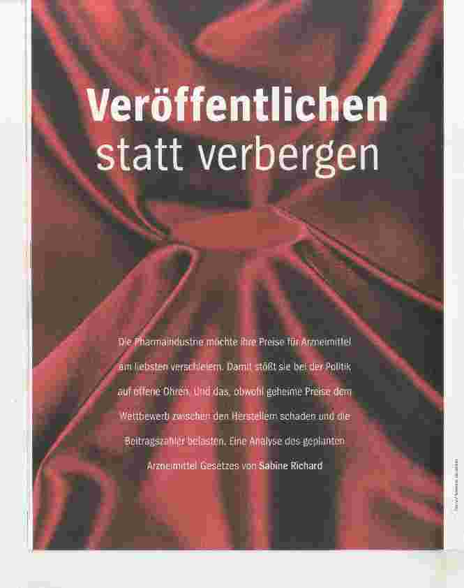Vorschauseite 1: Veröffentlichen statt verbergen