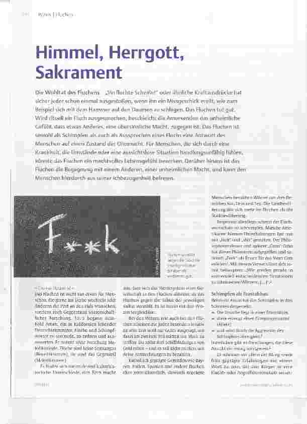 Vorschauseite 1: Himmel, Herrgott, Sakrament