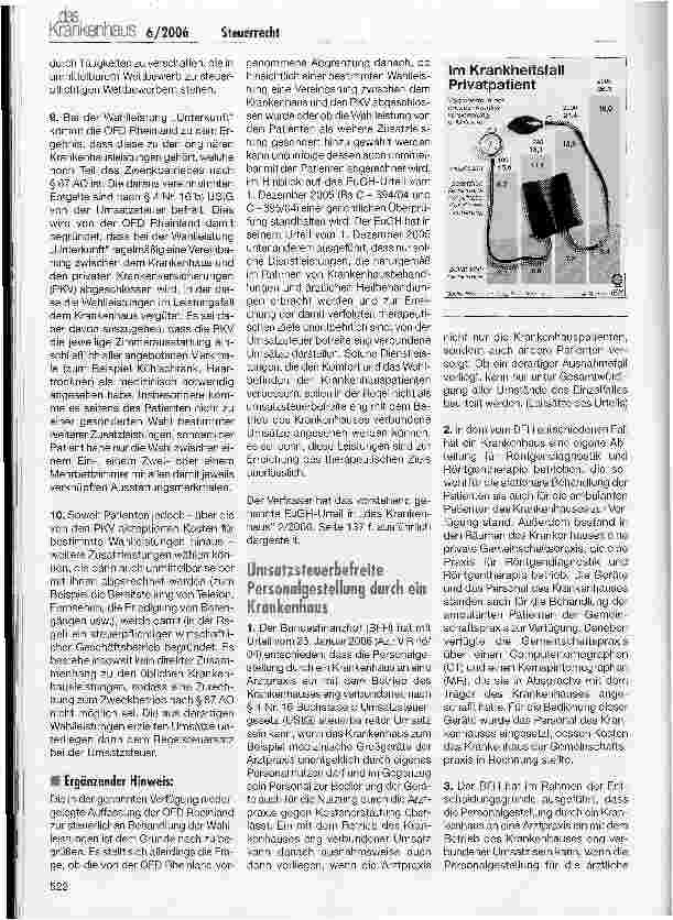 Vorschauseite 2: Steuerrecht - Auslegung des § 67 AO und die Besteuerung von Wahlleistungen