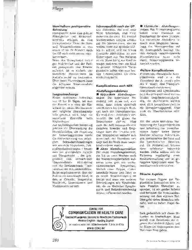 Vorschauseite 3: Der weite Weg des Spenderorgans2. Teil: Ablauf einer Organtransplantation am Beispiel der Nierentransplantation
