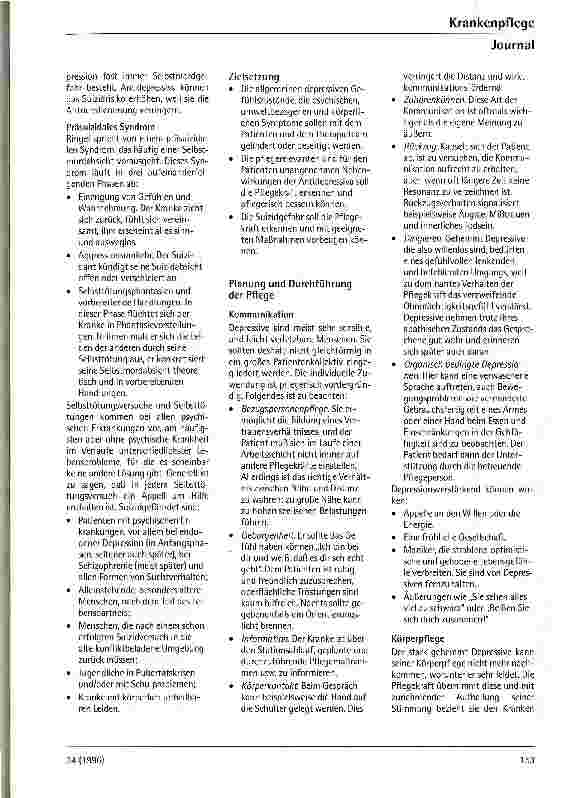 Vorschauseite 3: Der depressive Mensch - pflegerische Schwerpunkte