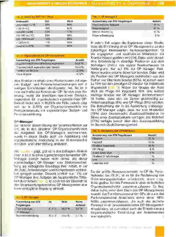 Vorschauseite 3: Entwicklungsstand im OP-Management