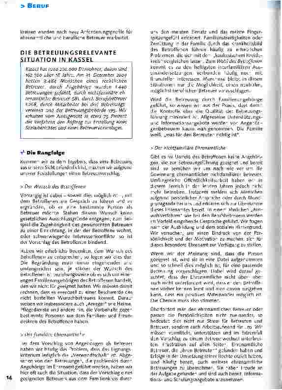 Vorschauseite 3: Fallverteilung: Blick der BetreuungsbehördeNach welchen Kriterien werden Betreuern ihre Klienten zugewiesen? Beispiel: Betreuungsbehörde Kassel