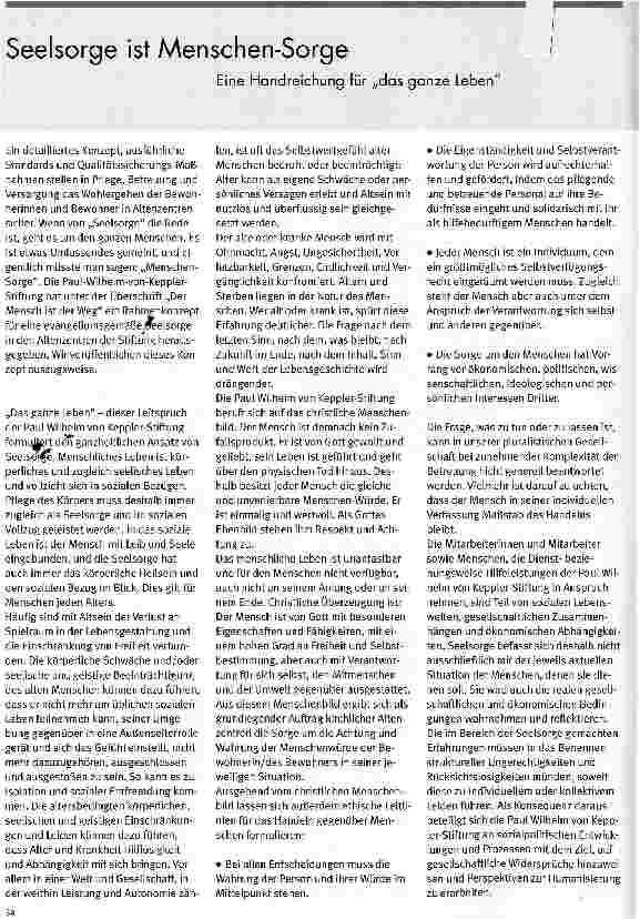 Vorschauseite 1: Seelsorge ist Menschen-Sorge