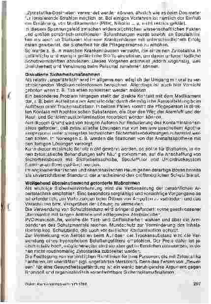 Vorschauseite 2: Gesundheitsrisiko Zytostatika