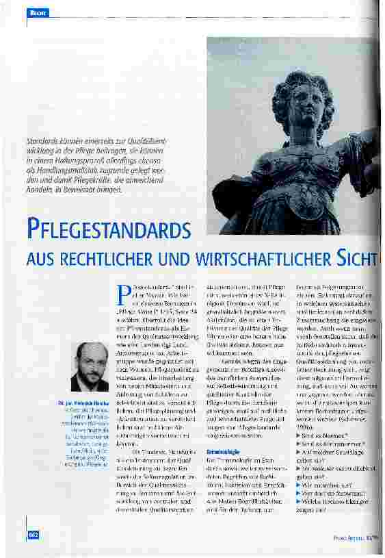 Vorschauseite 1: Pflegestandards aus rechtlicher und wirtschaftlicher Sicht