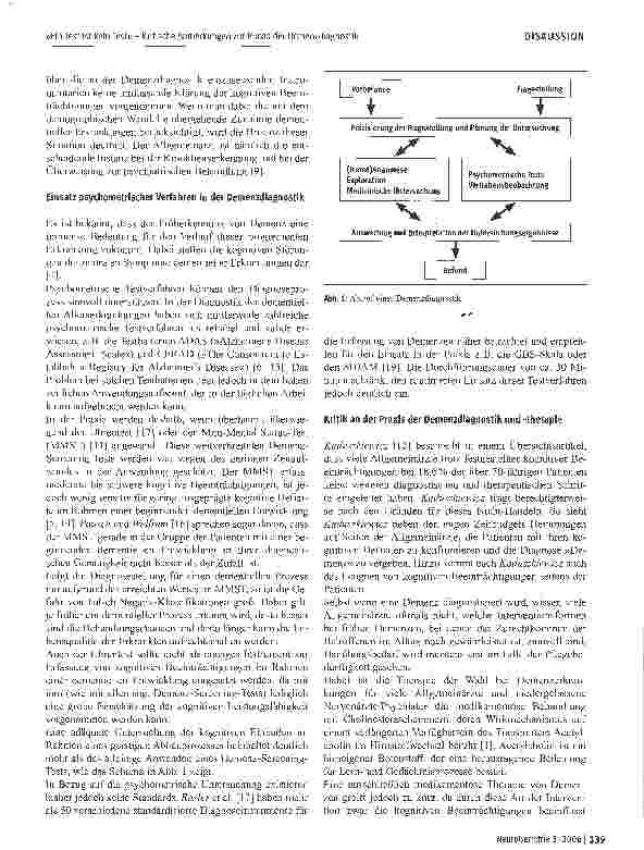 Vorschauseite 2: Ein Test ist kein Test - Kritische Anmerkungen zur Praxis der Demenzdiagnostik - Empfehlungen für Allgemeinmediziner und Fachärzte
