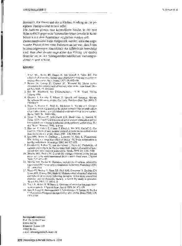 Vorschauseite 5: Transkranielle Galvanisation und repetitives Armtraining nach Schlaganfall: Eine neue Behandlungsmethode?