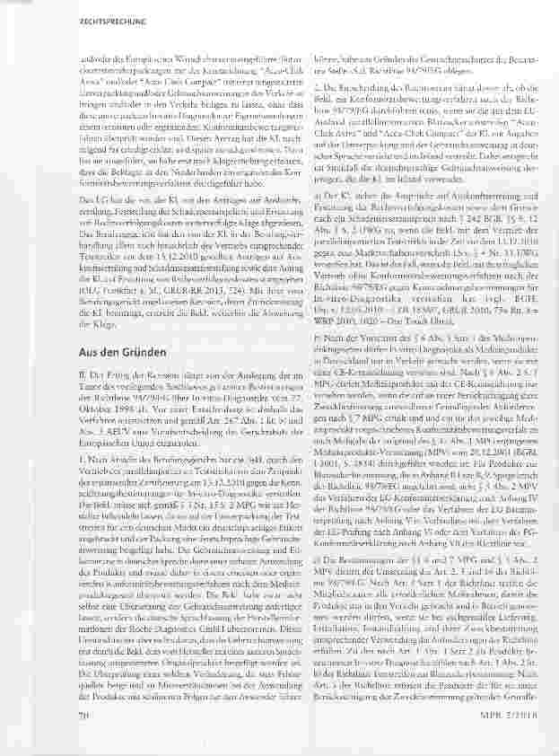 Vorschauseite 2: Teststreifen zur Blutzuckerkontrolle