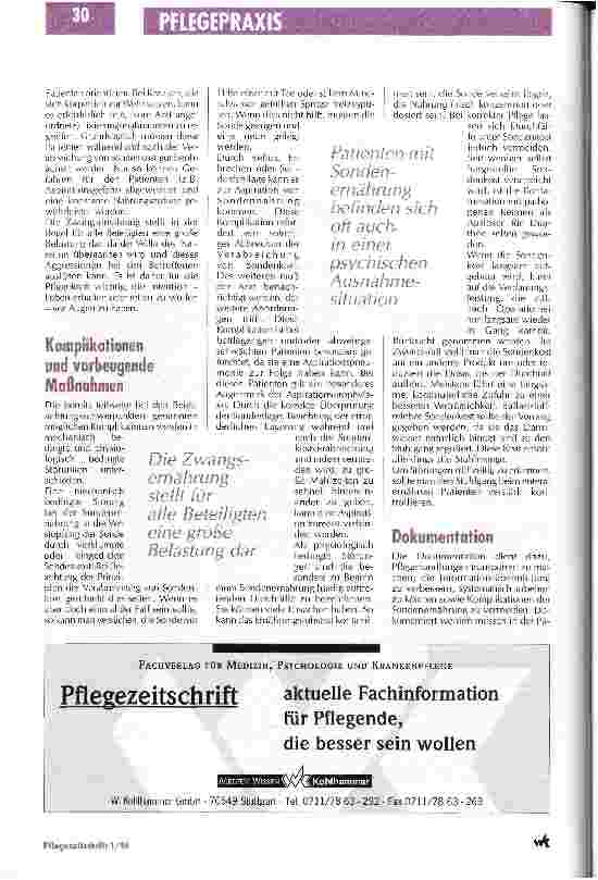 Vorschauseite 3: Viel Einfühlungsvermögen ist erforderlich Verabreichung von Sondenkost