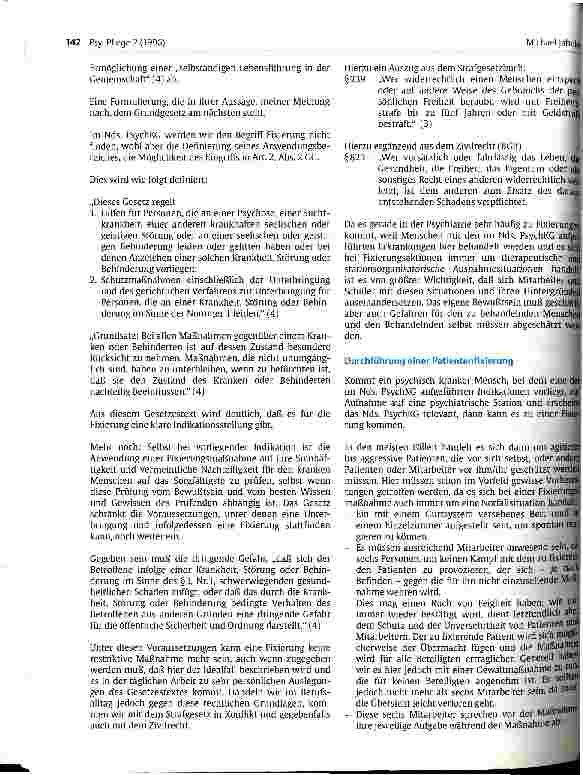 Vorschauseite 3: Fixierung akutkranker PatientInnen in der Psychiatrie - eine subjektive geschichtliche und rechtliche Betrachtung