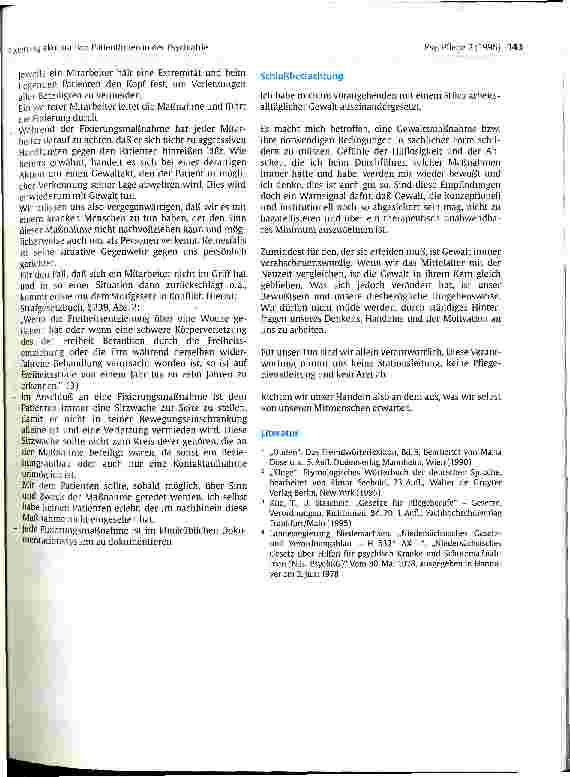 Vorschauseite 4: Fixierung akutkranker PatientInnen in der Psychiatrie - eine subjektive geschichtliche und rechtliche Betrachtung