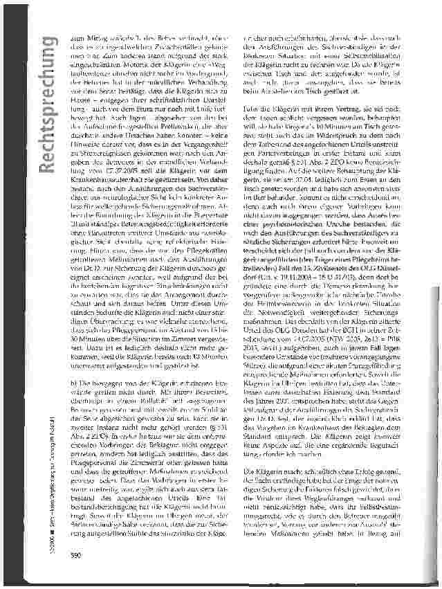 Vorschauseite 4: Sturz - keine Verpflichtung zur Fixierung im Rollstuhl