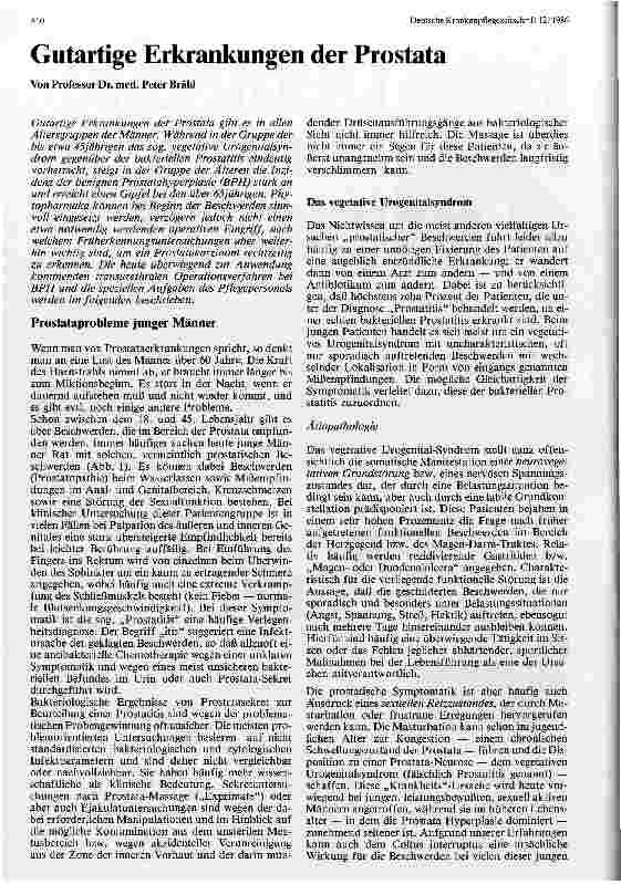 Vorschauseite 1: Gutartige Erkrankungen der Prostata