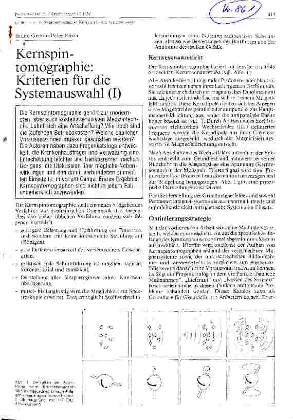 Vorschauseite 1: Kernspintomographie : Kriterien für die Systemauswahl