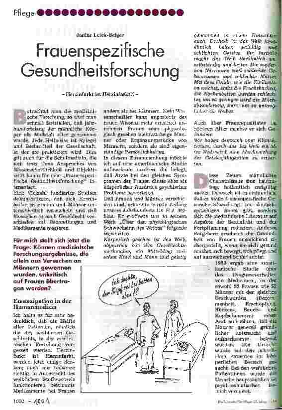 Vorschauseite 1: Frauenspezifische Gesundheitsförderung - Herzinfarkt ist Herzinfarkt!? -