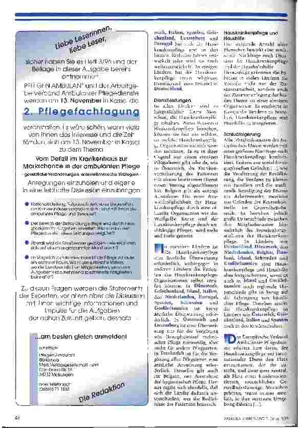 Vorschauseite 3: Wie organisieren unsere Nachbarn die Pflege zuhause?