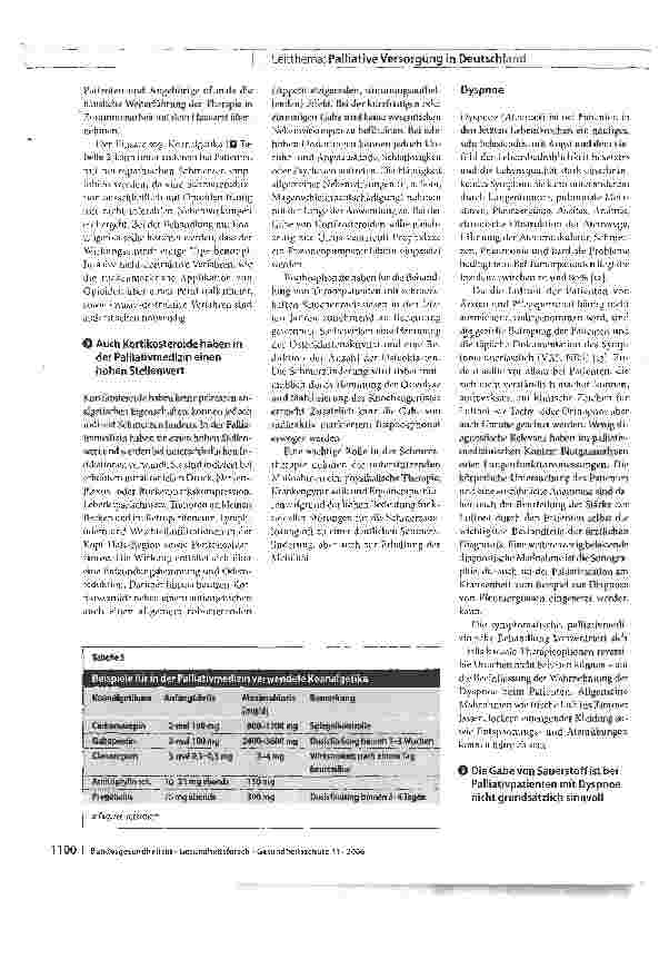 Vorschauseite 4: Schmerztherapie und symptomorientierte Behandlung in der Palliativmedizin