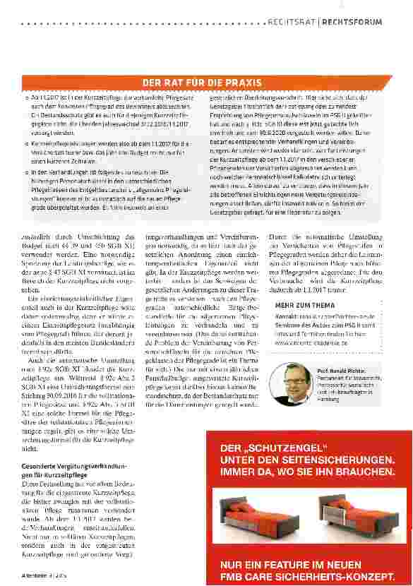 Vorschauseite 2: Einheitssatz für „vergessene Kurzzeitpflege verhandeln?
