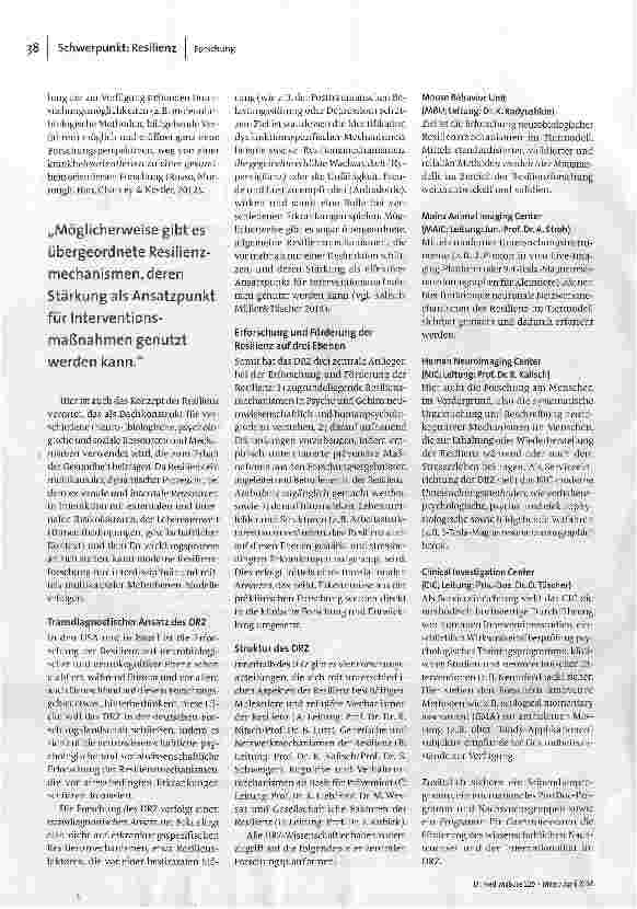 Vorschauseite 2: Das Gehirn als „Resilienz-Organ