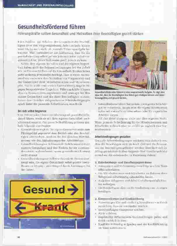 Vorschauseite 1: Gesundheitsfördernd führen