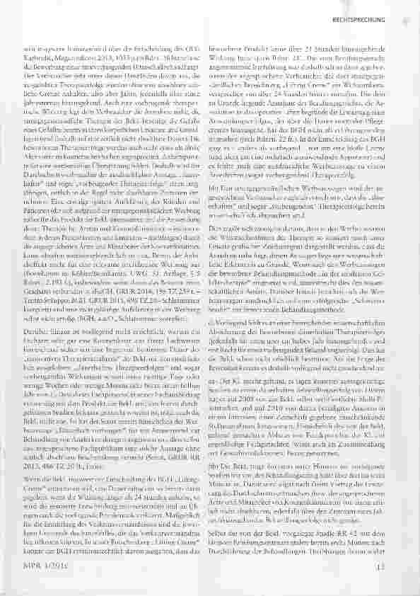 Vorschauseite 5: Irreführende Werbung mit der Dauerhaftigkeit eines Therapieerfolges für Cellulite-Behandlungen
