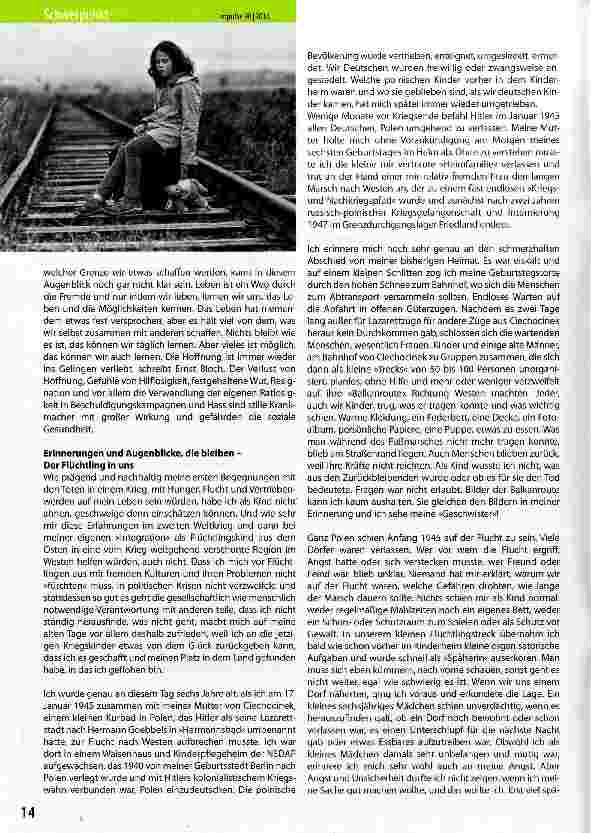 Vorschauseite 2: Geflohen, um zu bleiben Ein Nachruf zum Aufruf
