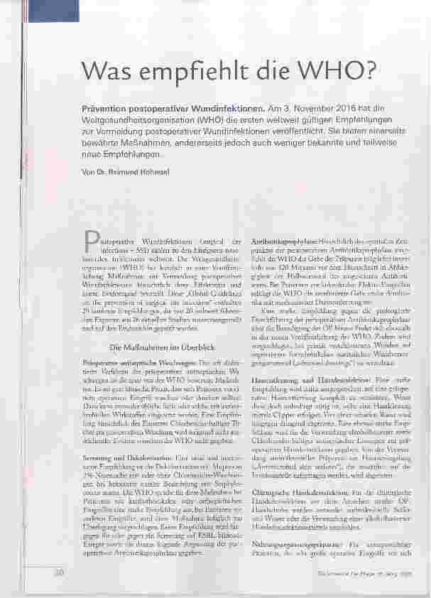 Vorschauseite 1: Was empfiehlt die WHO?