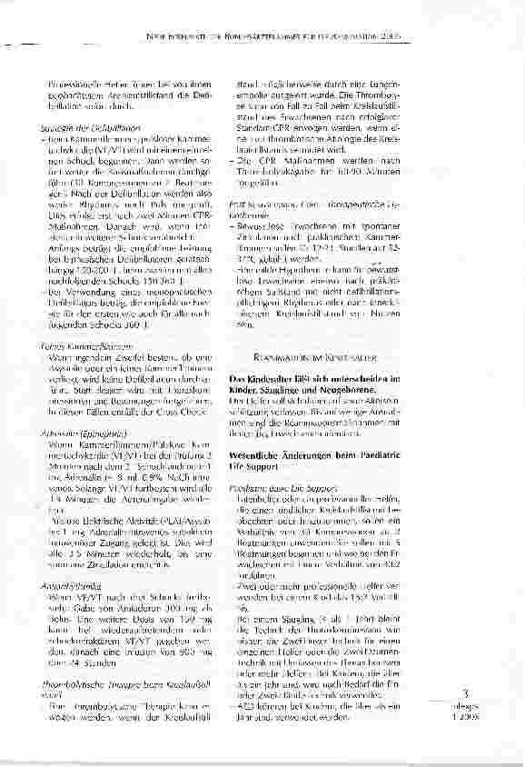 Vorschauseite 2: NEUE ECKPUNKTE DER BUNDESÄRZTEKAMMER FÜR DIE REANIMATION 2006basierend auf den ERC-Leitlinien für die Wiederbelebung 2005