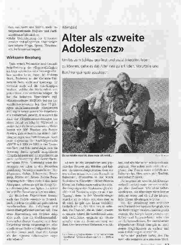 Vorschauseite 4: Gesundheit im AlterGepflegt und kreativ altern
