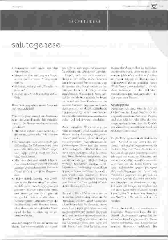 Vorschauseite 3: Walk your talk! Salutogenese ist keine Einbahnstraße