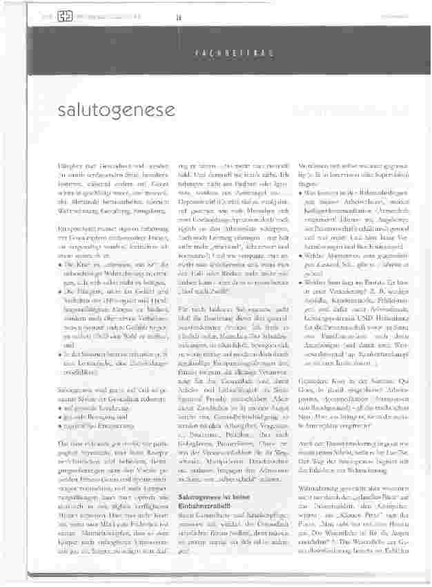 Vorschauseite 4: Walk your talk! Salutogenese ist keine Einbahnstraße