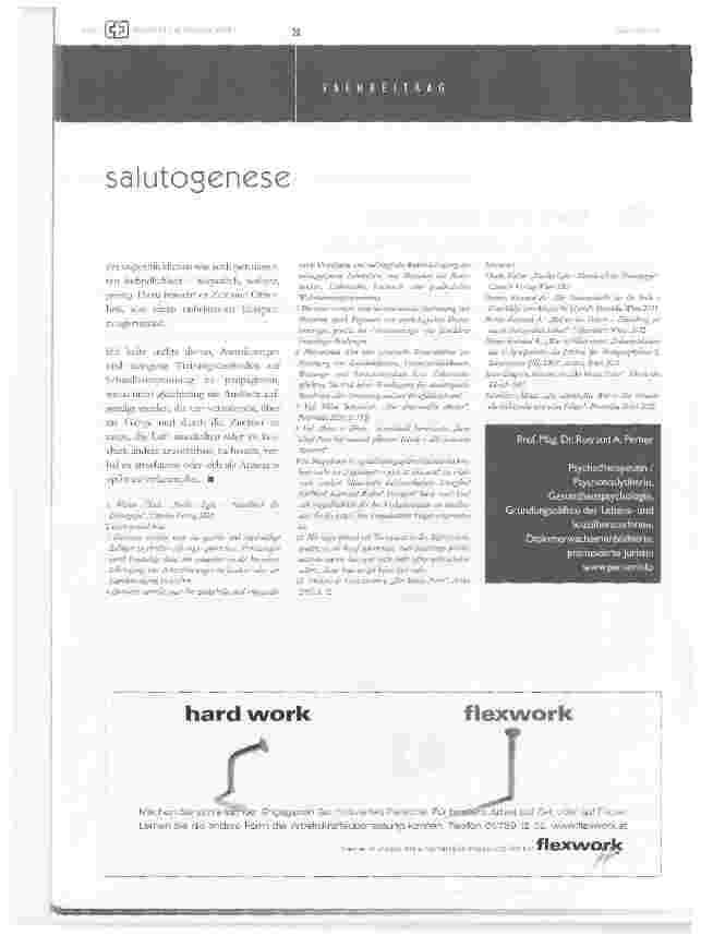 Vorschauseite 5: Walk your talk! Salutogenese ist keine Einbahnstraße