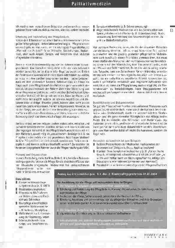 Vorschauseite 3: Palliative-Care -Eine Herausforderung für die Pflege?