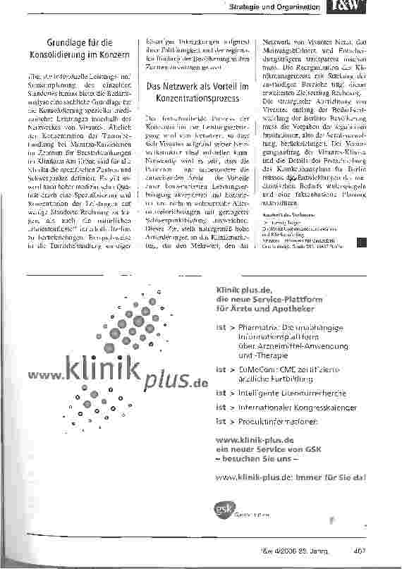 Vorschauseite 4: Vivantes will in Berlin bedarfsgerecht wachsen