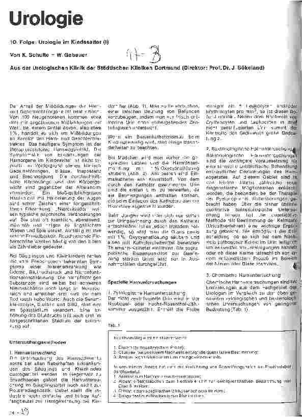 Vorschauseite 1: Urologie 10. Folge: Urologie im Kindesalter (I)