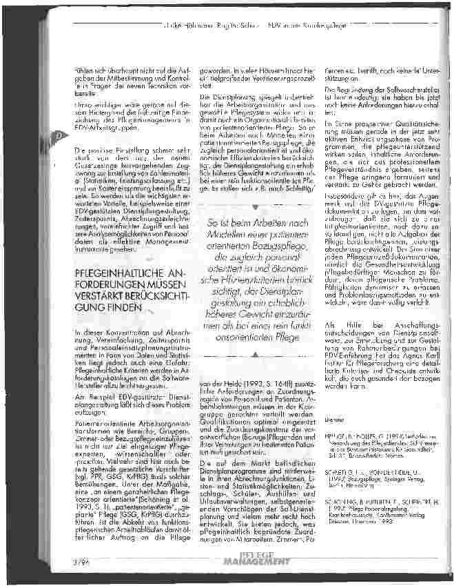 Vorschauseite 4: EDV in der Krankenpflege: Eine Herausforderung des Pflegemanagements